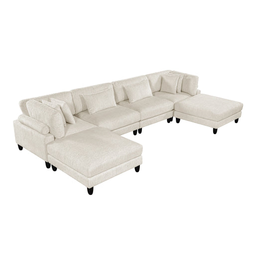 ;Robstown 6-piece Modular Sectional With Ottomans