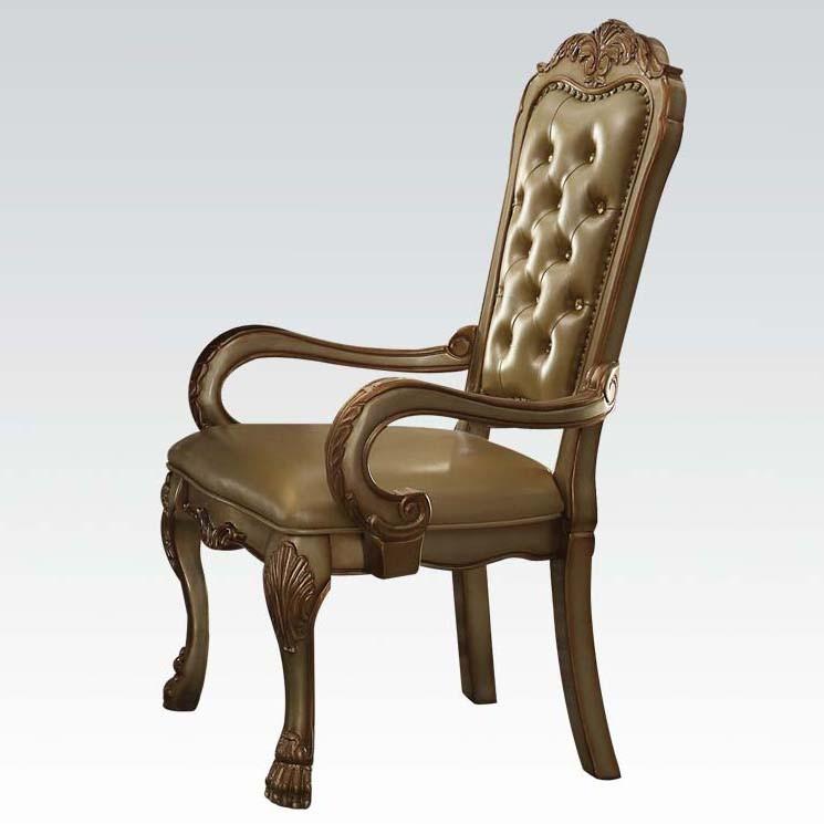 Sillón Acme Dresden en pátina dorada (Juego de 2) 63154