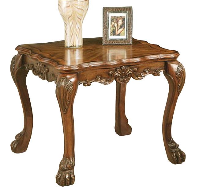 Mesa auxiliar tradicional Acme Dresden en roble cerezo 12166