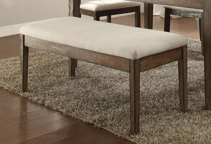 مقعد كلاوديا المنجد من Acme Furniture باللون البيج والبني 71718