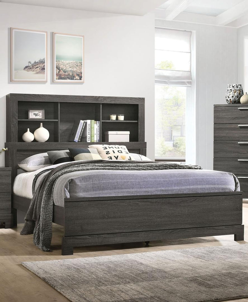 سرير Acme Furniture Lantha Eastern King Panel باللون الرمادي الفاتح 22027EK