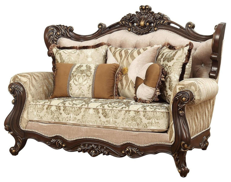 كنبة Acme Furniture Shalisa مع 5 وسائد باللون الجوزي 51051