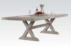 Mesa de comedor rectangular Acme Rocky en roble gris 72860