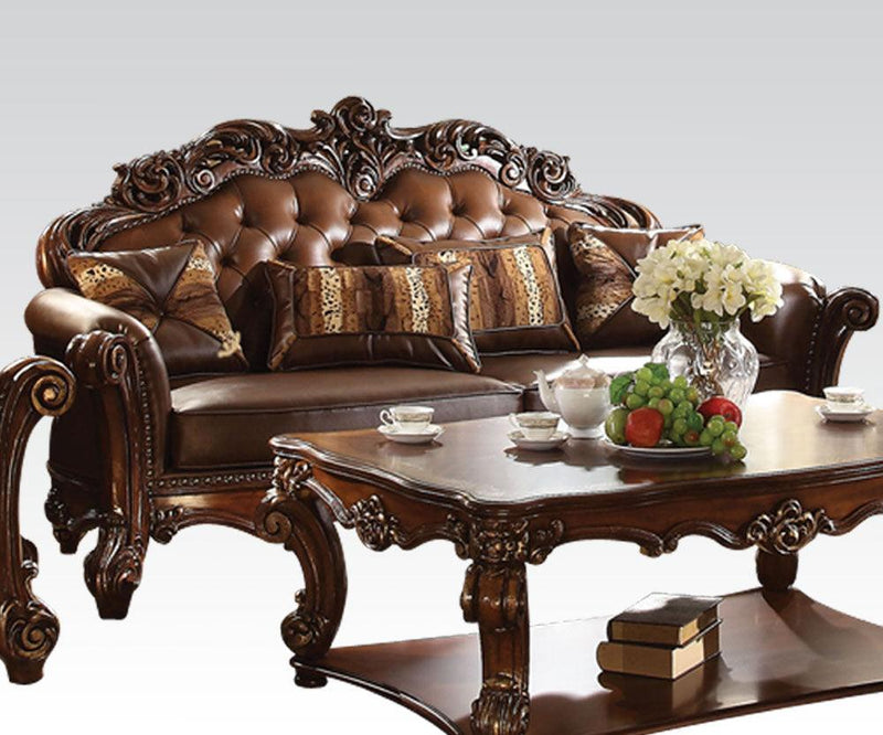 أريكة أكاسيا فيندوم ثابتة مع 3 وسائد باللون الكرزي 52001