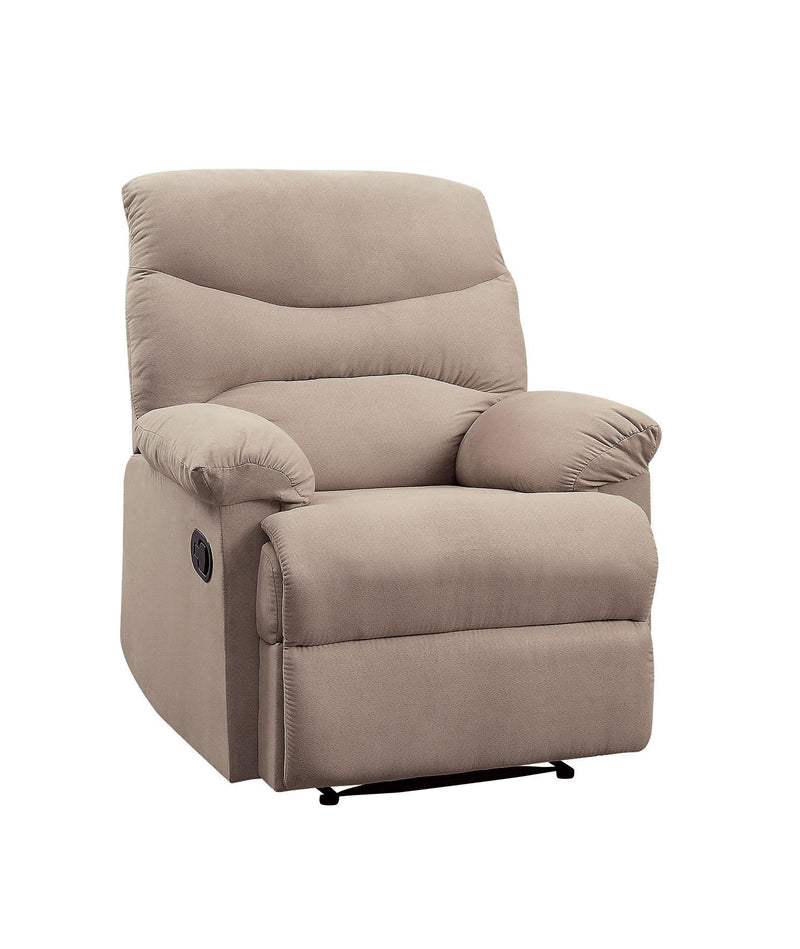 Sillón reclinable Arcadia (movimiento) de tela tejida color beige
