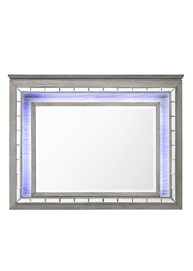Espejo Antares roble gris claro (LED)