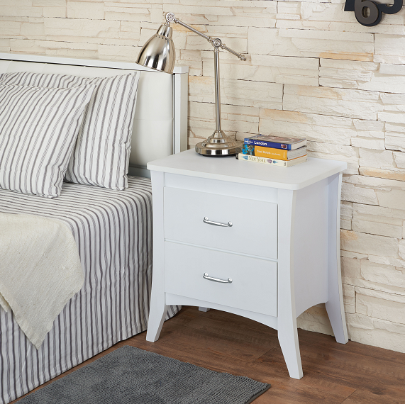 Mesa auxiliar Babb blanca