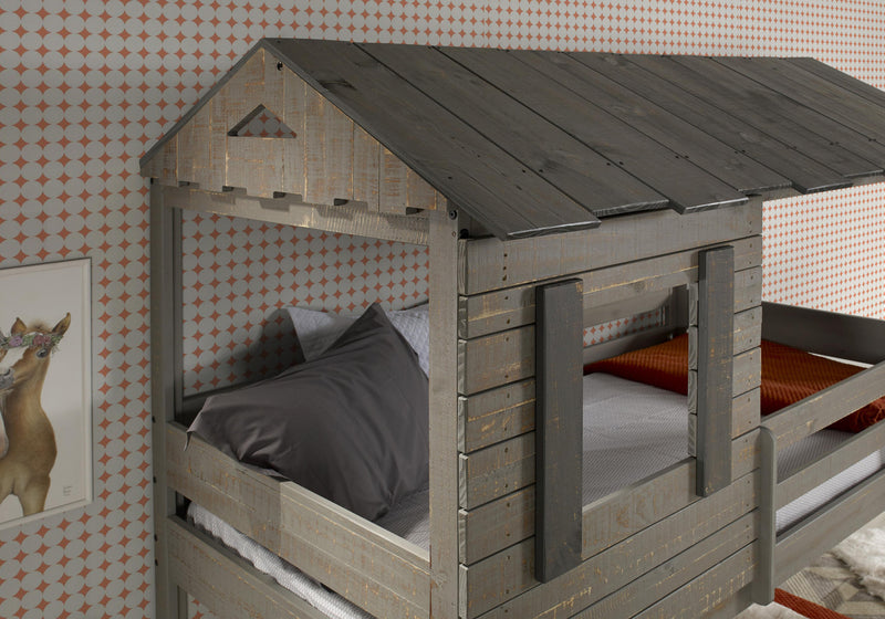 Litera individual/individual Darlene Rustic Gray