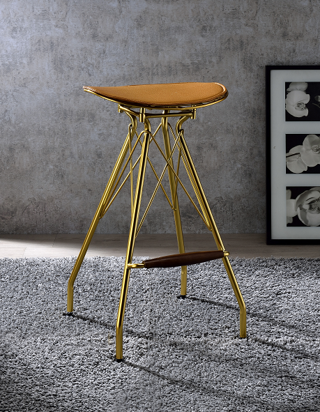 Taburete de bar Dragea Whiskey PU y Gold Bar
