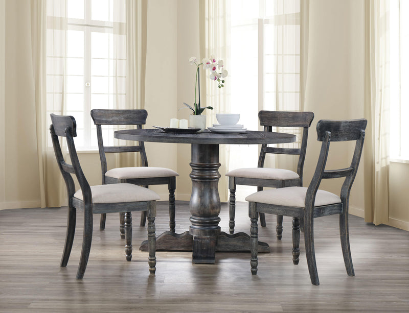 Mesa de comedor gris envejecido Leventis