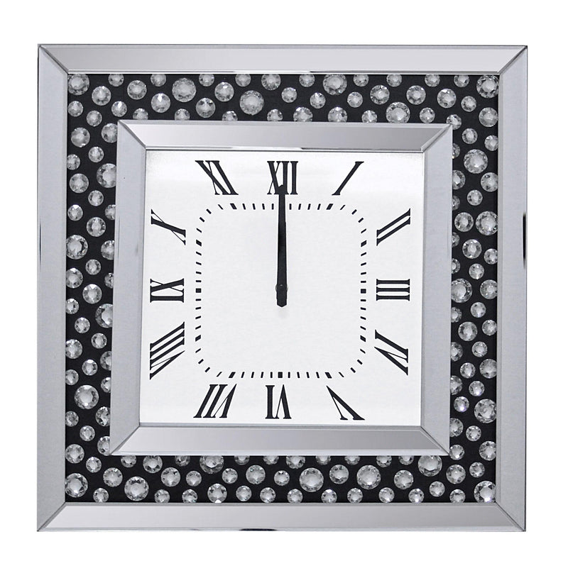 Reloj de pared Marku con espejo y gemas de imitación