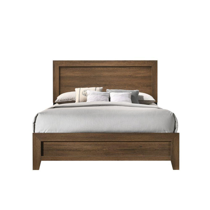 Miquell - Cama Queen - Marrón, Claro - 84"