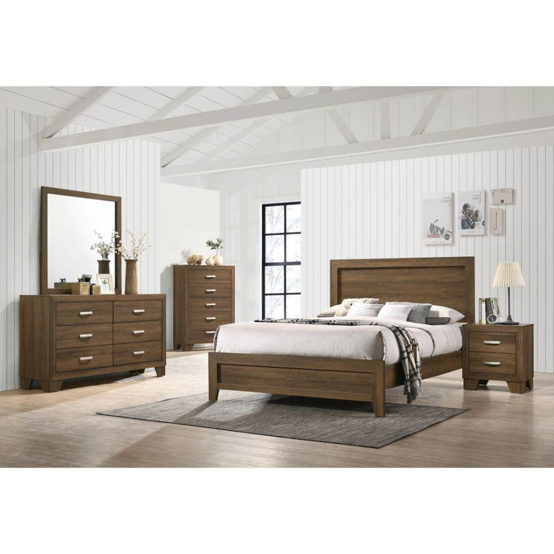 Miquell - Cama Queen - Marrón, Claro - 84"