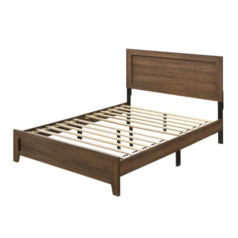 Miquell - Cama Queen - Marrón, Claro - 84"