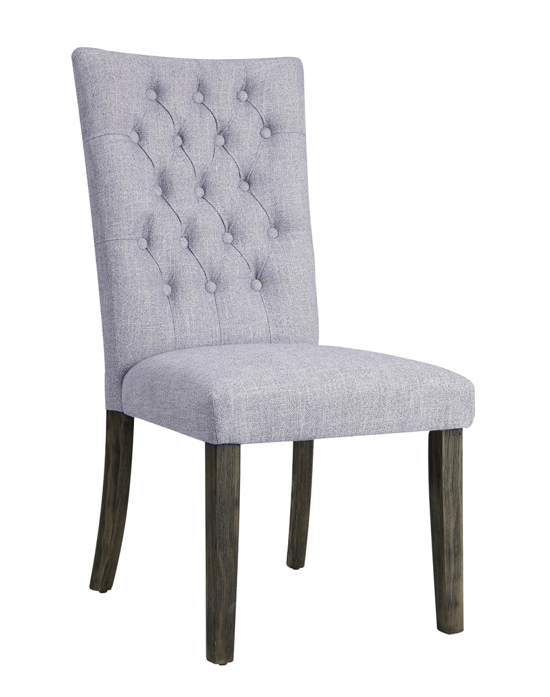 Silla auxiliar Merel de lino gris y roble gris