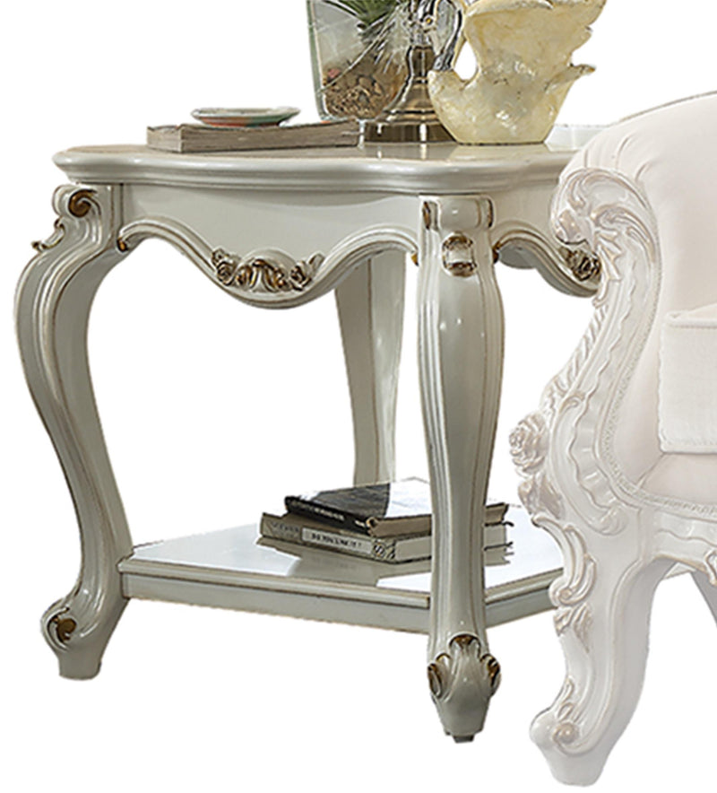 Mesa auxiliar antigua de perla Picardy
