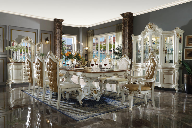 Mesa de Comedor Picardy Antique Pearl y Cherry Oak