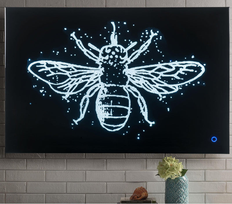 Cuadro de pared Vedris de cristal ahumado y cristal sintético (LED)