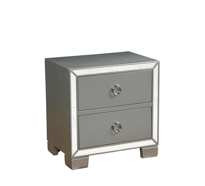 Mesa de noche Voeville II Platino