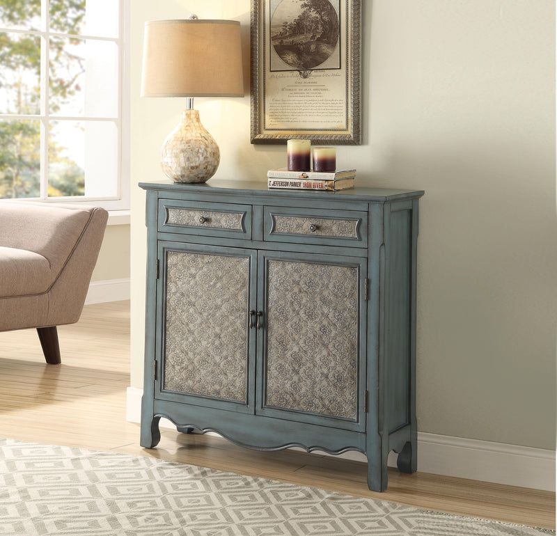 Mesa consola azul antiguo Winchell
