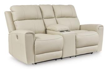 Sofá biplaza reclinable eléctrico Dahlmoore con consola