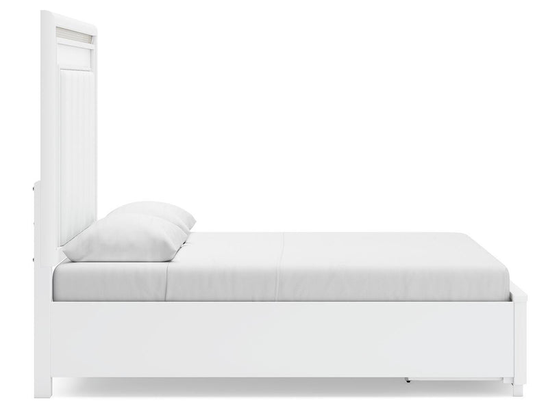 Cama tapizada Chalanna con almacenamiento