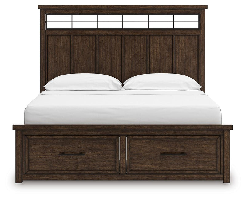 Cama con almacenaje en panel Taffenbrook