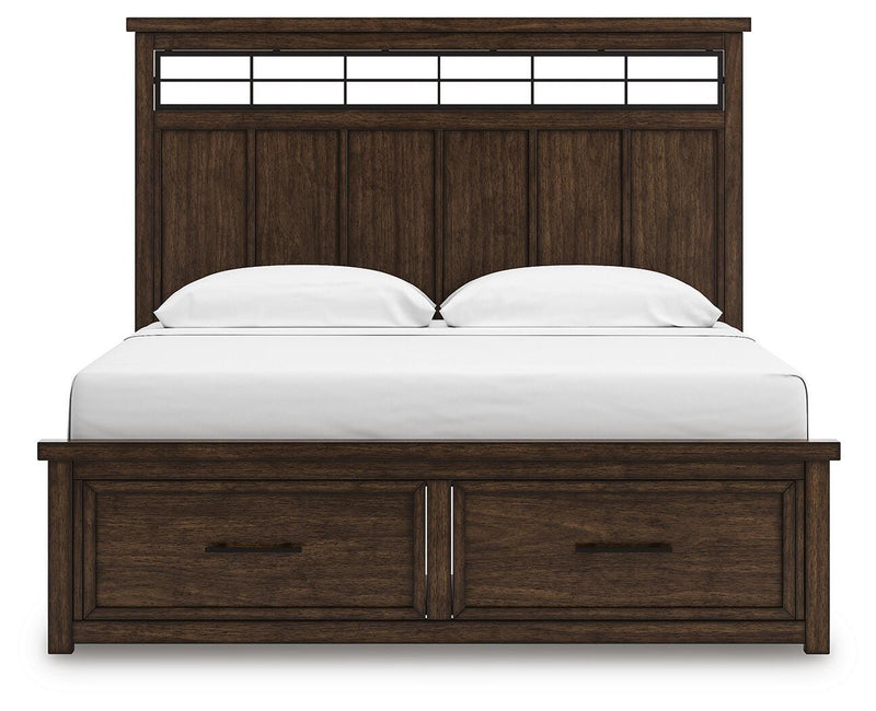 Cama con almacenaje en panel Taffenbrook