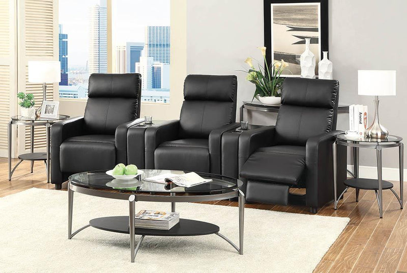 Consola negra Toohey Home Theater