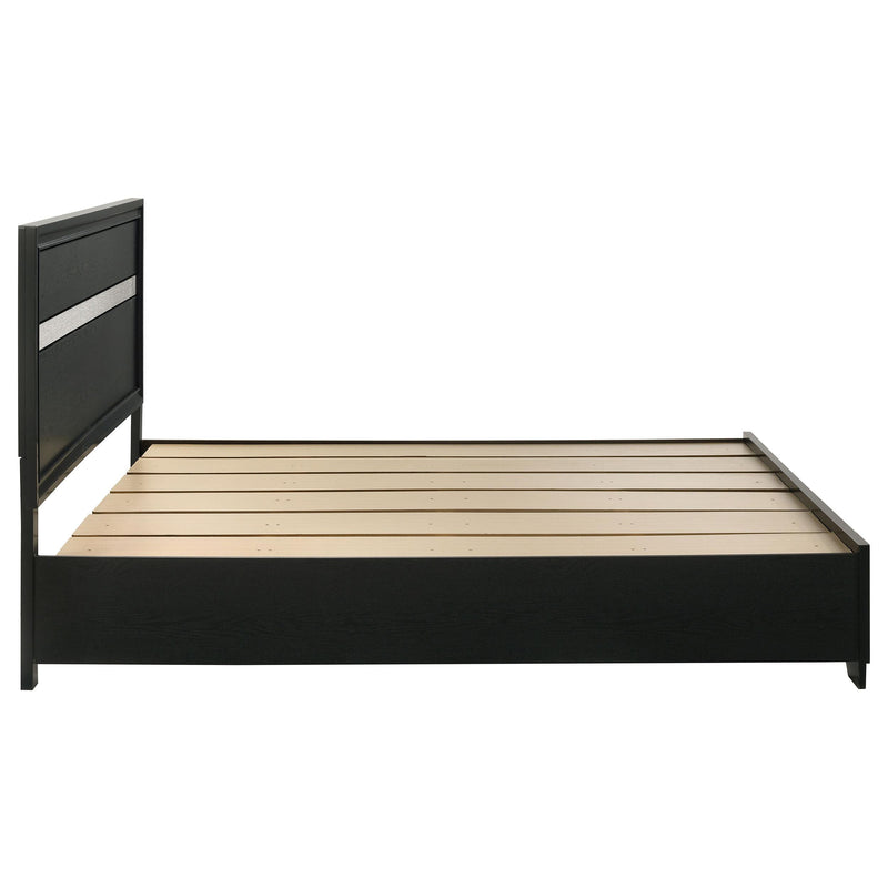 Cama con plataforma y almacenamiento Miranda Panel