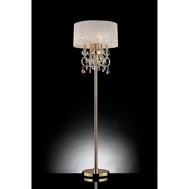 Lámpara de pie dorada Deborah Gold de 160 cm de altura