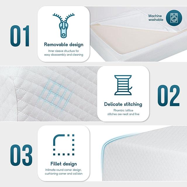 Colchón de espuma viscoelástica Artemisia de 6" para cama Full, Queen y Twin
