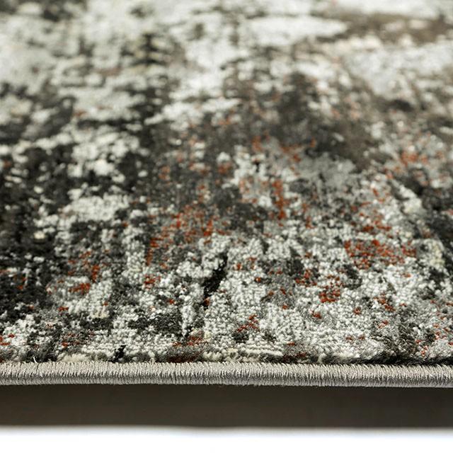 Alfombra de área Develi Charcoal de 2,4 m x 3 m