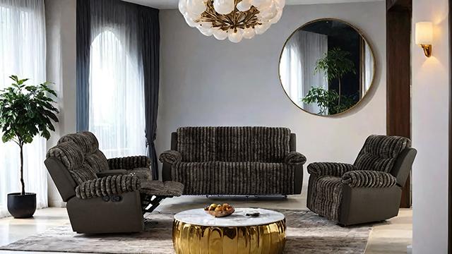 أريكة ديونيسوس القابلة للإمالة يدوياً، لون بني