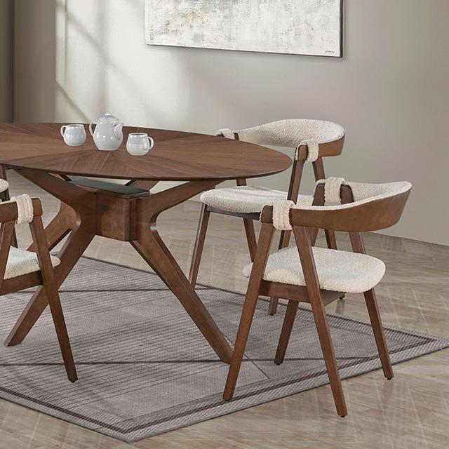 Juego de mesa de comedor de 5 piezas Ebikon, nogal