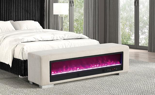 Banco Elnath con chimenea Visual Crystal