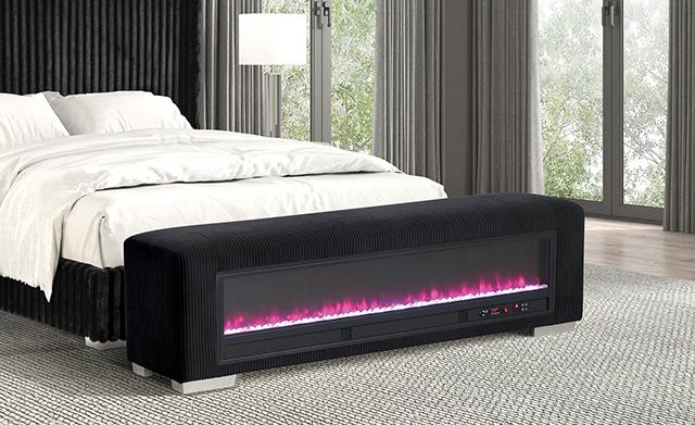 Banco Elnath con chimenea Visual Crystal
