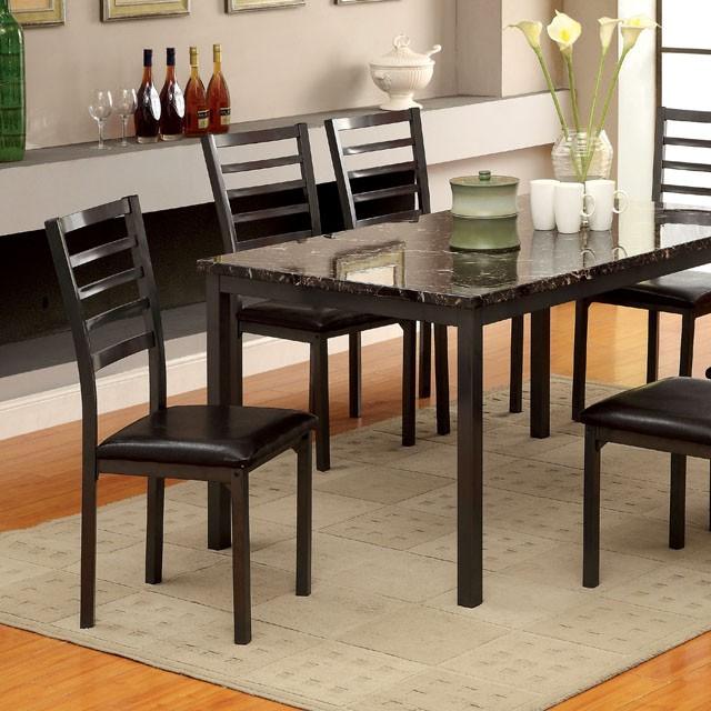 Mesa de comedor COLMAN negra de 60 pulgadas
