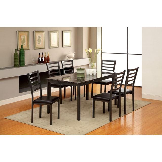 Mesa de comedor COLMAN negra de 60 pulgadas