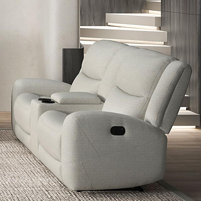 كنبة استرخاء يدوية بمقعدين Giraldus مع كونسول