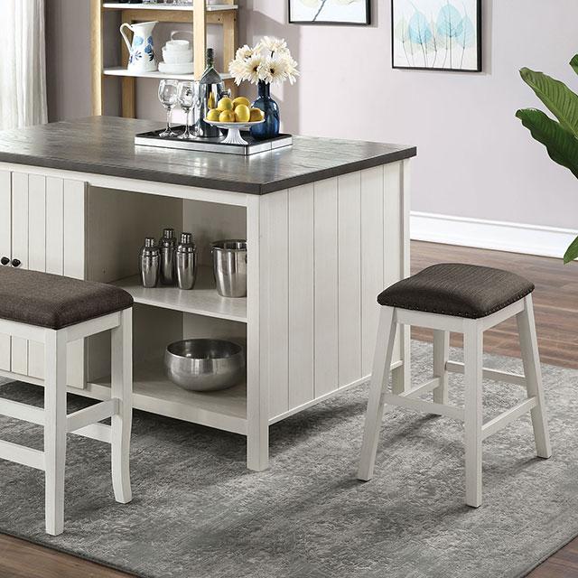 Juego de mesa de altura de mostrador Heidelberg de 4 piezas con banco