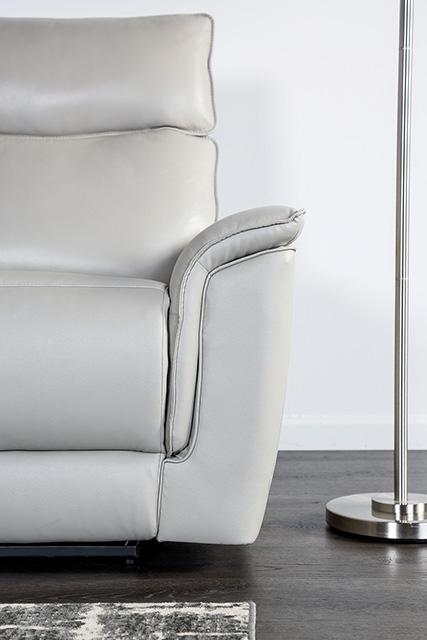 Sofá reclinable manual Bienne blanco y negro