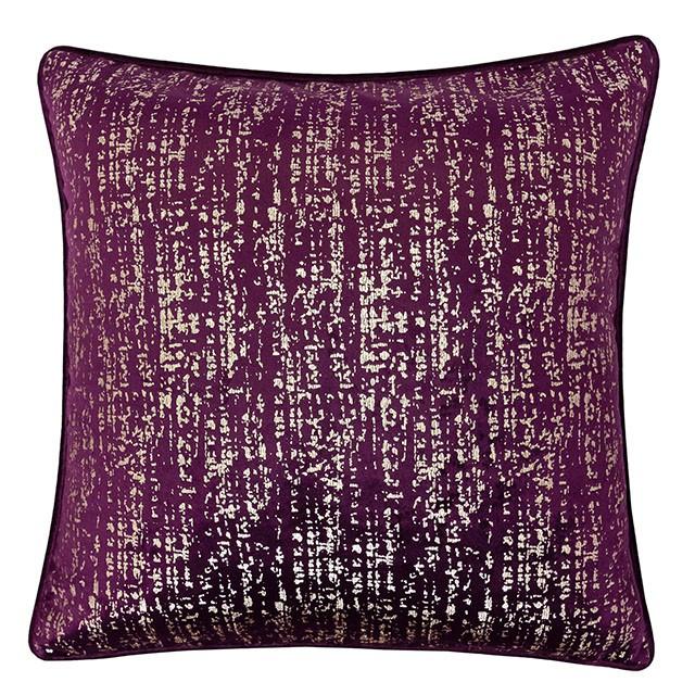 Almohada Belle Beige de 20" X 20", Beige, Multicolor, Morado, Rojo