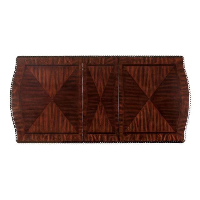 Mesa de comedor Bellagio de cerezo marrón con 2 extensiones