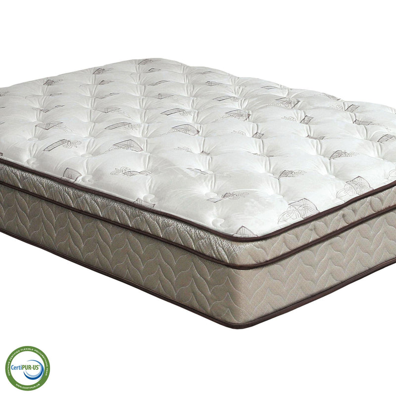 Lilium Blanco/Marrón 13" Euro Pillow Top, Queen