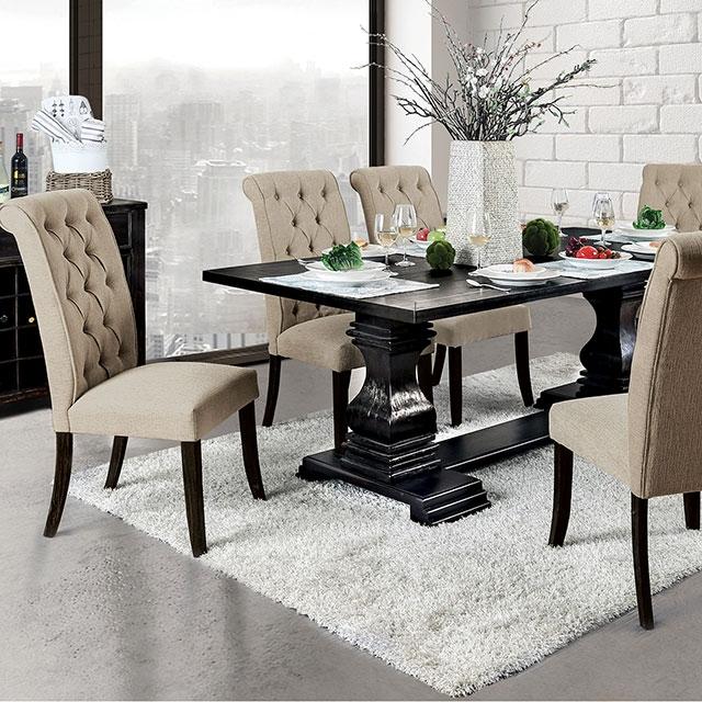 Mesa de comedor antigua Nerissa negra