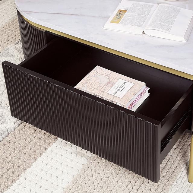 Mesa de centro KOBLENZ, nogal oscuro