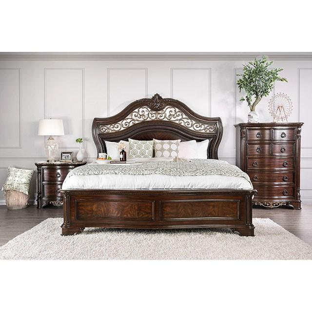 Menodora Brown Cherry Cal.King, E.King, Queen Bed