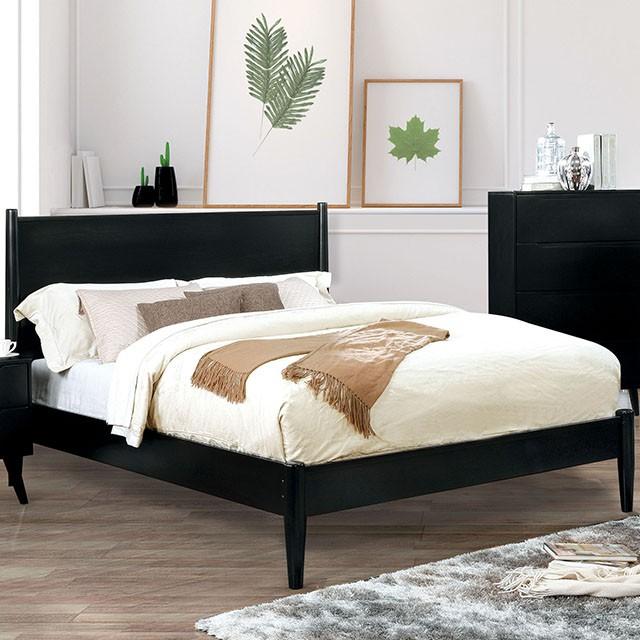 Cama LENNART II Blanca y Negra Cal.King, E.King, Full, Queen, Twin
