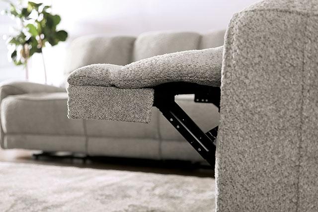 Sillón reclinable eléctrico MORCOTE, gris claro